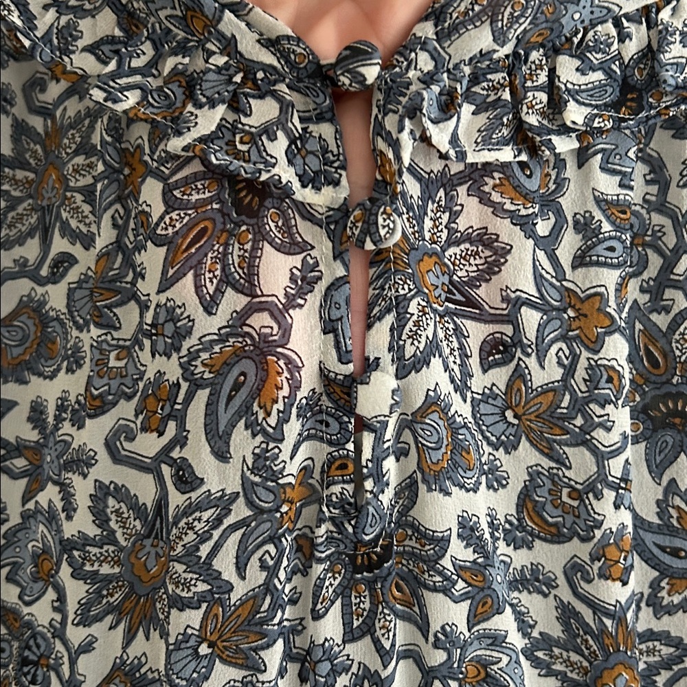 Veronica Beard Savile Dress Floral boho Size 10 Navy - Picture 4 of 12